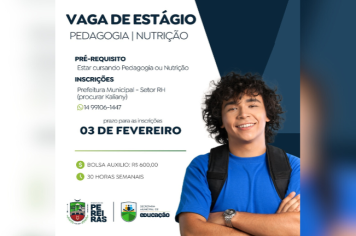 Vaga de Estágio Disponível!