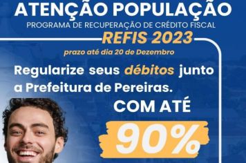 REFIS 2023, COM ATÉ 90% DE DESCONTO