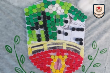 Projeto Espaço Amigo cria bandeira de Pereiras com tampinhas PET