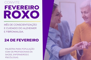 Saúde realiza palestra sobre Alzheimer e Fibromialgia no dia 24