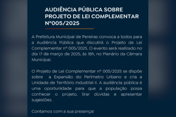 PARTICIPE DA AUDIÊNCIA PÚBLICA!