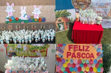 Alunos da rede municipal recebem ovos de Páscoa em Pereiras