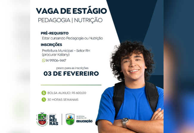 Vaga de Estágio Disponível!