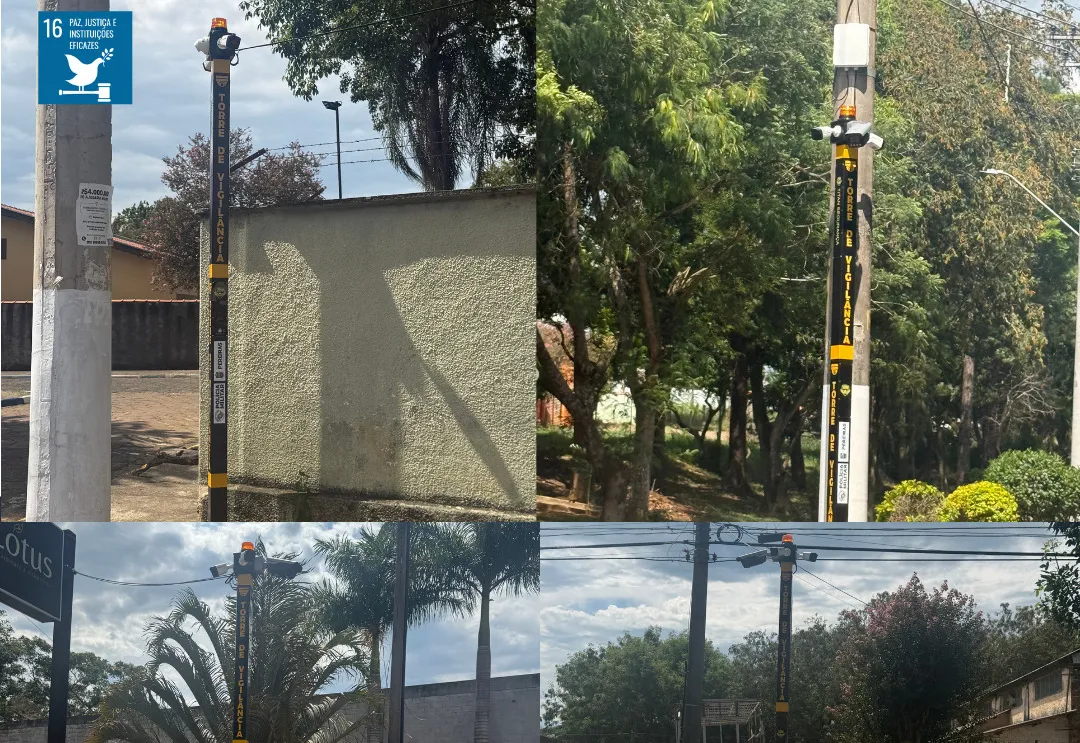 Postes inteligentes reforçam a segurança pública em Pereiras