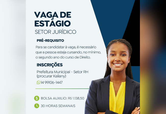 Vaga de Estágio – Setor Jurídico